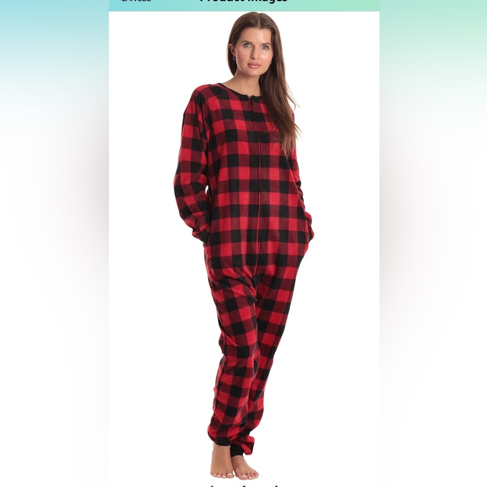 Just Love Printed Flannel Adult Onesie/Pajamas Size M NWT